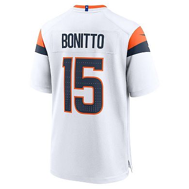Men's Nike Nik Bonitto White Denver Broncos Game Jersey