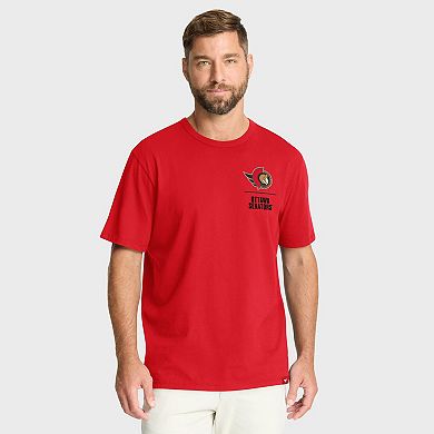 Men's Fanatics Red Ottawa Senators Crash The Net Legacy T-Shirt