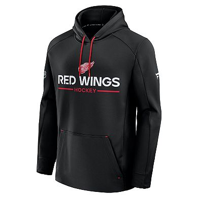 Men's Fanatics Black Detroit Red Wings Authentic Pro Rink Hoodie