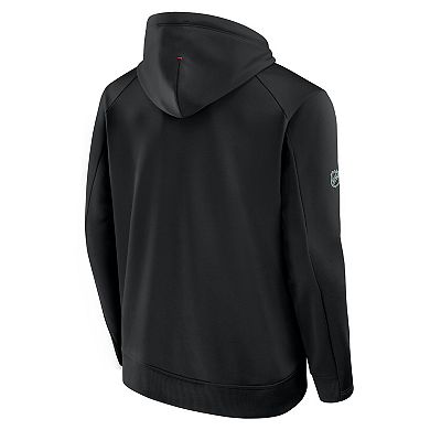 Men's Fanatics Black Detroit Red Wings Authentic Pro Rink Hoodie