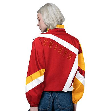 Women's Starter Red/Gold Kansas City Chiefs Vintage 1st Quarter Full-Zip Windbreaker