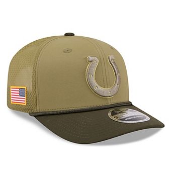 Men's New Era Green Indianapolis Colts 2025 Salute to Service 9SEVENTY Adjustable Hat
