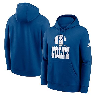 Men's Nike Royal Indianapolis Colts Best Season Rewind Club Pullover Hoodie