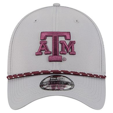 Men's New Era Gray Texas A&M Aggies Rope 39THIRTY Flex Hat