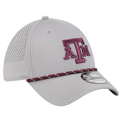 Men's New Era Gray Texas A&M Aggies Rope 39THIRTY Flex Hat