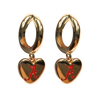 Alabama Crimson Tide Hibiscus Hoop Earrings