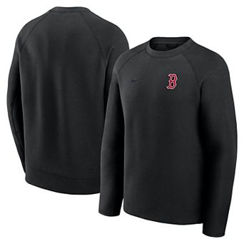 Men's Nike Black Boston Red Sox Tech Fleece Raglan Sweatshirt