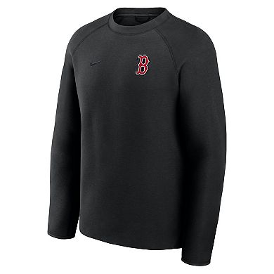 Men's Nike Black Boston Red Sox Tech Fleece Raglan Sweatshirt