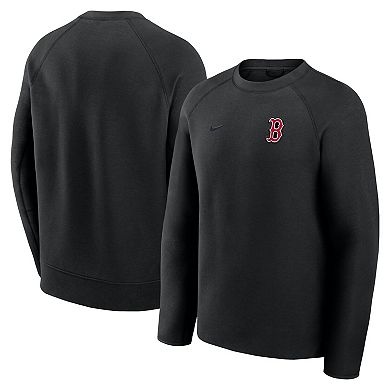 Men's Nike Black Boston Red Sox Tech Fleece Raglan Sweatshirt