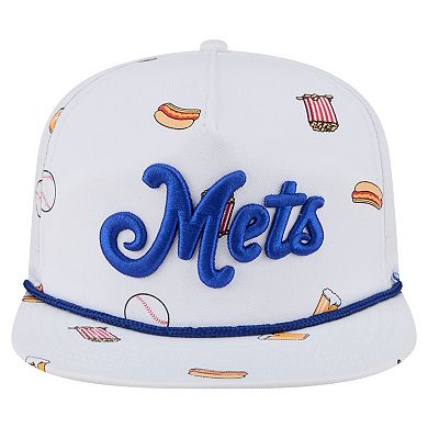 Men's New Era White New York Mets Team Cheer Rope 19TWENTY Adjustable Hat