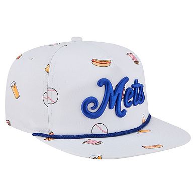 Men's New Era White New York Mets Team Cheer Rope 19TWENTY Adjustable Hat
