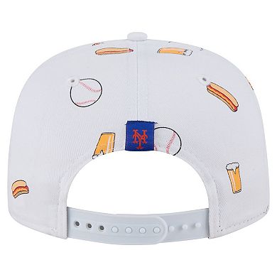 Men's New Era White New York Mets Team Cheer Rope 19TWENTY Adjustable Hat