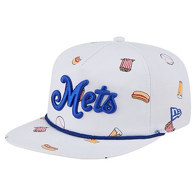 Men's New Era White New York Mets Team Cheer Rope 19TWENTY Adjustable Hat
