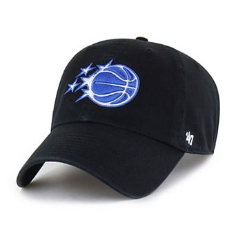 Men's '47 Black Orlando Magic Core Logo Clean Up Adjustable Hat