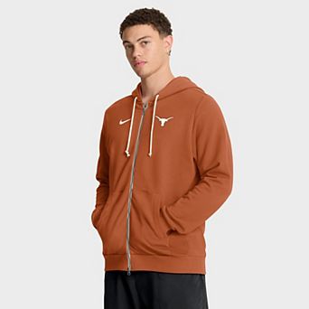 Men's Nike Burnt Orange Texas Longhorns 2025 Sideline Standard Issue Dri-FIT Full-Zip Hoodie