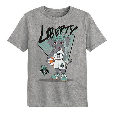 Preschool Outerstuff Heather Gray New York Liberty Team Mascot T-Shirt
