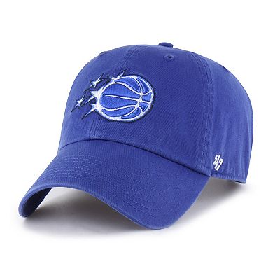Men's '47 Blue Orlando Magic Core Logo Clean Up Adjustable Hat