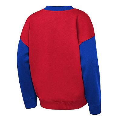 Youth Outerstuff Red/Blue New York Rangers Impact Player Sweatshirt