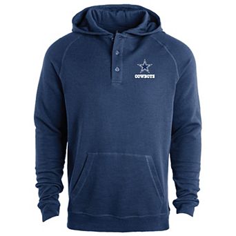 Men's Dunbrooke Navy Dallas Cowboys Montana Raglan Thermal Hoodie
