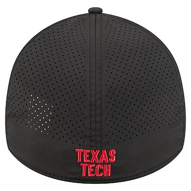 Men's New Era Black Texas Tech Red Raiders Rope 39THIRTY Flex Hat