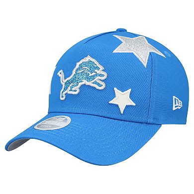 Women's New Era Blue Detroit Lions Stardom A-Frame 9FORTY Adjustable Hat