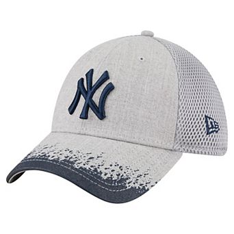 Men's New Era Gray New York Yankees Visor Paint Splatter 39THIRTY Flex Hat