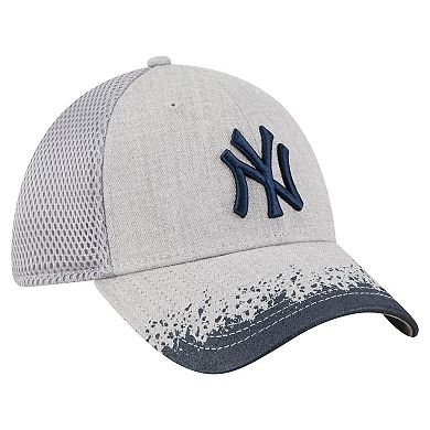 Men's New Era Gray New York Yankees Visor Paint Splatter 39THIRTY Flex Hat