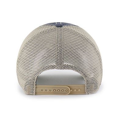 Men's '47 Navy/Tan Memphis Grizzlies Wabash Patch Clean Up Adjustable Hat