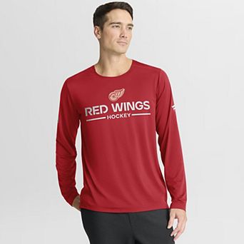 Men's Fanatics Red Detroit Red Wings Authentic Pro Centennial Rink Tech Long Sleeve T-Shirt