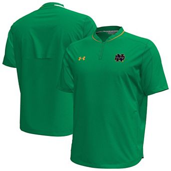 Men's Under Armour Green Notre Dame Fighting Irish Motivate Quarter-Zip Top