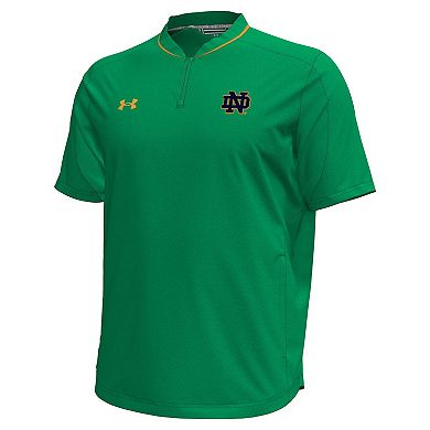 Men's Under Armour Green Notre Dame Fighting Irish Motivate Quarter-Zip Top