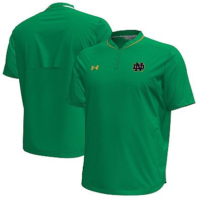 Men's Under Armour Green Notre Dame Fighting Irish Motivate Quarter-Zip Top