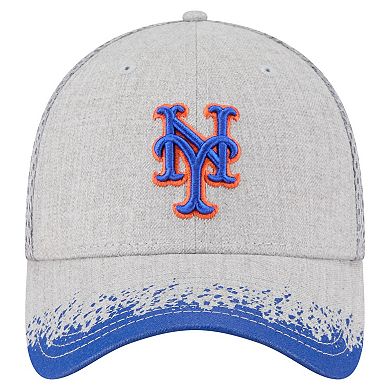 Men's New Era Gray New York Mets Visor Paint Splatter 39THIRTY Flex Hat