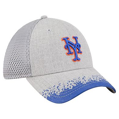 Men's New Era Gray New York Mets Visor Paint Splatter 39THIRTY Flex Hat