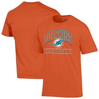 Men's Champion Orange Miami Dolphins Football T-Shirt