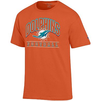 Men's Champion Orange Miami Dolphins Football T-Shirt