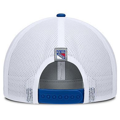 Men's Fanatics Gray/Blue New York Rangers Fundamental Adapt Trucker Adjustable Hat