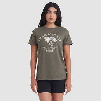Women's Nike Olive Jacksonville Jaguars 2025 Salute to Service Sideline T-Shirt