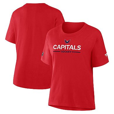 Women's Fanatics Red Washington Capitals Authentic Pro Primary T-Shirt