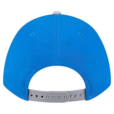 Men's New Era Blue Detroit Lions Throwback Arch COOLERA 9FORTY A-Frame M-Crown Adjustable Hat