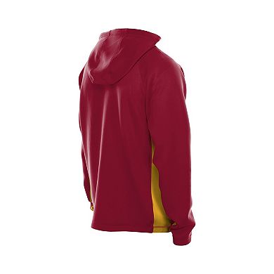 Men's New Era Burgundy Washington Commanders Combine Authentic Raglan Scuba Full-Zip Hoodie