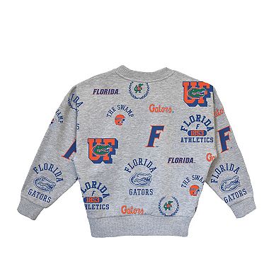 Girls Youth Gameday Couture Gray Florida Gators Always On Repeat Pullover Sweatshirt