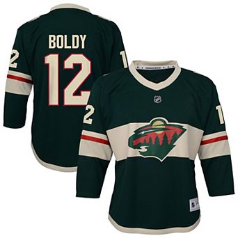 Youth Outerstuff Matthew Boldy Green Minnesota Wild Home Replica Jersey