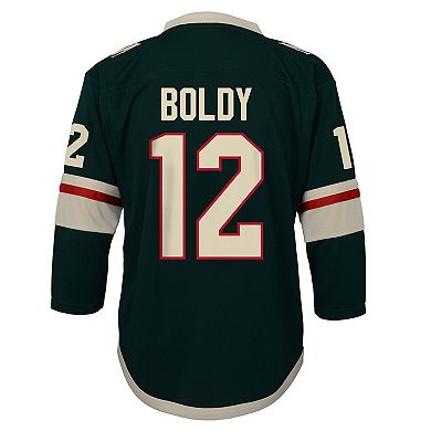 Youth Outerstuff Matthew Boldy Green Minnesota Wild Home Replica Jersey