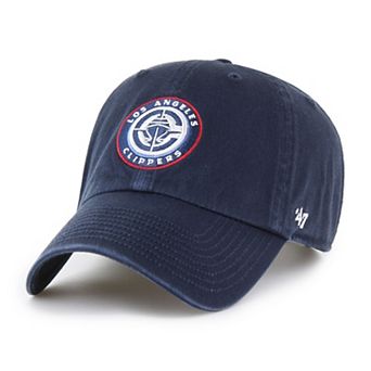 Men's '47 Navy LA Clippers Core Logo Clean Up Adjustable Hat