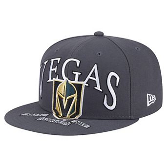 Men's New Era Gray Vegas Golden Knights Oversized Vintage Arch 59Fifty Fitted Hat