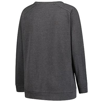 Women's Profile Charcoal Washington Commanders Plus Size Acid Wash Raglan Sweatshirt