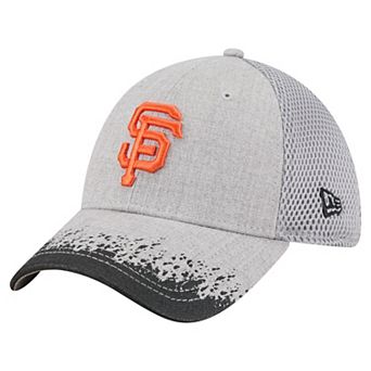 Men's New Era Gray San Francisco Giants Visor Paint Splatter 39THIRTY Flex Hat