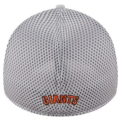 Men's New Era Gray San Francisco Giants Visor Paint Splatter 39THIRTY Flex Hat