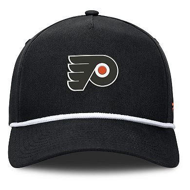 Men's Fanatics Black Philadelphia Flyers Authentic Pro Rink Roper A-Frame Adjustable Hat